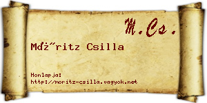 Móritz Csilla névjegykártya
